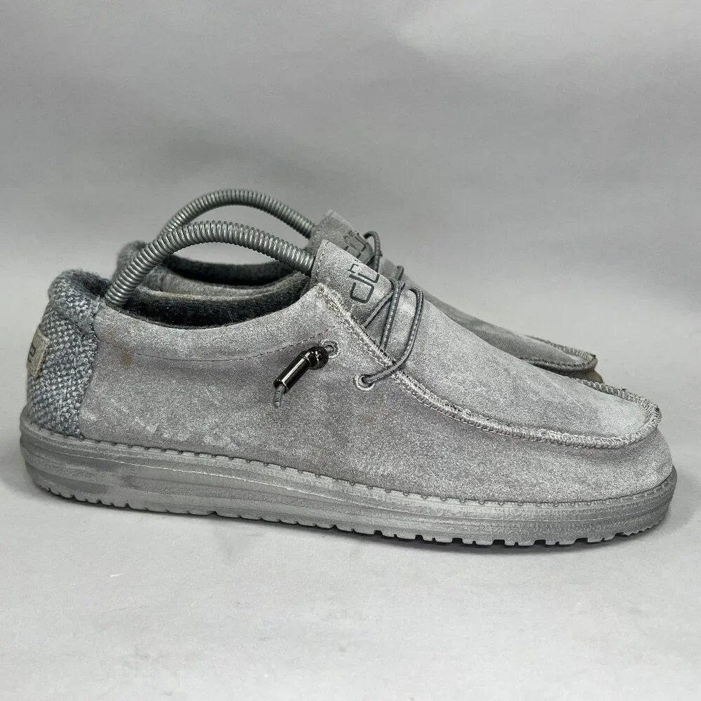 Hey‎ Dude Men's Size 9 Wally Ash Suede Slip On Shoes
